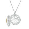 Thumbnail Image 3 of 0.04 CT. T.W Composite Diamond Round Paw Print Locket in Sterling Silver and 10K Gold