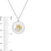 Thumbnail Image 3 of 0.04 CT. T.W Composite Diamond Round Paw Print Locket in Sterling Silver and 10K Gold