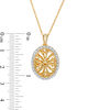 Thumbnail Image 3 of 0.066 CT. T.W. Diamond Oval Frame Ornate Locket in Sterling Silver and 14K Gold Plate