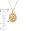 Thumbnail Image 4 of 0.066 CT. T.W. Diamond Oval Frame Ornate Locket in Sterling Silver and 14K Gold Plate