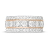 Thumbnail Image 3 of 2.00 CT. T.W. Diamond Multi-Row Band in 10K White Gold and 14K Rose Gold Plate