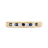 Thumbnail Image 3 of Blue Sapphire and 0.115 CT. T.W. Diamond Channel-Set Alternating Stackable Band in 10K Gold