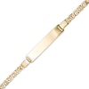 Thumbnail Image 1 of Child's Rectangular ID and Mariner Chain Bracelet in Hollow 10K Gold - 5.5"