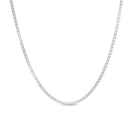 2.0mm Box Chain Necklace in Solid Sterling Silver  - 22"