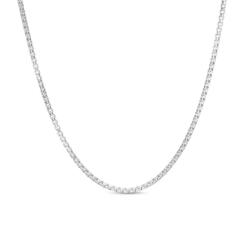 2.0mm Box Chain Necklace in Solid Sterling Silver  - 22"