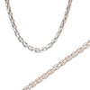 Thumbnail Image 0 of Men's 6.25mm Square Link Chain Bracelet and Necklace Set in Rose IP Stainless Steel