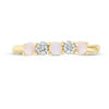 Thumbnail Image 3 of 3.0mm Opal and 0.04 CT. T.W. Composite Diamond Five Stone Alternating Stackable Band in 10K Gold
