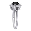 Thumbnail Image 3 of 1.21 CT. T.W. Enhanced Black and White Diamond Frame Vintage-Style Engagement Ring in 14K White Gold