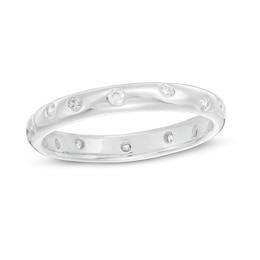 0.18 CT. T.W. Diamond Scattered Wedding Band in Platinum