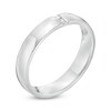 Thumbnail Image 3 of 0.04 CT. T.W. Diamond Vertical Two Stone Wedding Band in Platinum