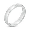 Thumbnail Image 2 of 0.04 CT. T.W. Diamond Vertical Two Stone Wedding Band in Platinum