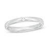 Thumbnail Image 1 of 0.04 CT. Diamond Solitaire Wedding Band in Platinum
