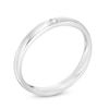 Thumbnail Image 3 of 0.04 CT. Diamond Solitaire Wedding Band in Platinum