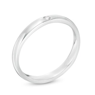0.04 CT. Diamond Solitaire Wedding Band in Platinum