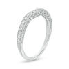 Thumbnail Image 3 of 0.147 CT. T.W. Diamond Vintage-Style Contour Wedding Band in Platinum