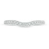 Thumbnail Image 4 of 0.24 CT. T.W. Diamond Contour Wedding Band in Platinum