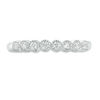 Thumbnail Image 4 of 0.24 CT. T.W. Diamond Bezel Set Vintage-Style Wedding Band in Platinum