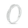 Thumbnail Image 2 of 0.31 CT. T.W. Diamond Twist Wedding Band in Platinum