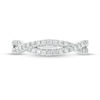 Thumbnail Image 4 of 0.31 CT. T.W. Diamond Twist Wedding Band in Platinum
