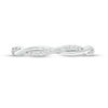 Thumbnail Image 4 of 0.09 CT. T.W. Diamond Twist Wedding Band in Platinum
