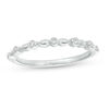 Thumbnail Image 1 of 0.09 CT. T.W. Diamond Bezel Set Wedding Band in Platinum