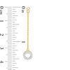 Thumbnail Image 3 of 0.18 CT. T.W. Diamond "X" and "O" Mismatch Drop Earrings in 10K Gold