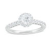 Thumbnail Image 1 of 1.00 CT. T.W. Canadian Certified Diamond Frame Engagement Ring in 14K White Gold (I/I1)