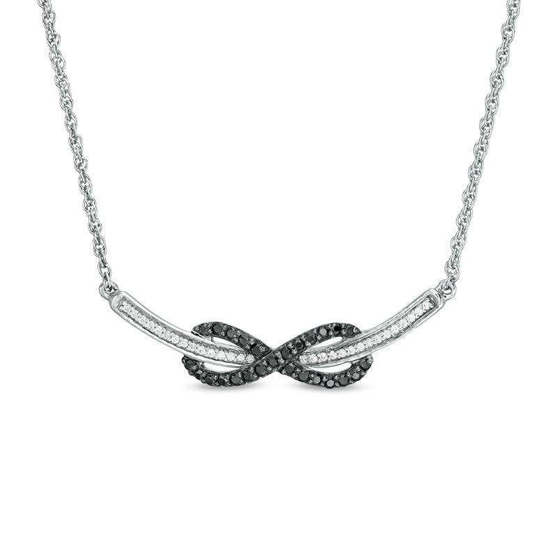 Silver Sideways Infinity Necklace for Ladies | Carathea