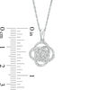 Thumbnail Image 2 of 0.115 CT. T.W. Diamond Love Knot Pendant in Sterling Silver
