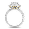 Thumbnail Image 2 of Enchanted Disney Aladdin 1.50 CT. T.W. Diamond Double Frame Engagement Ring in 14K Two-Tone Gold