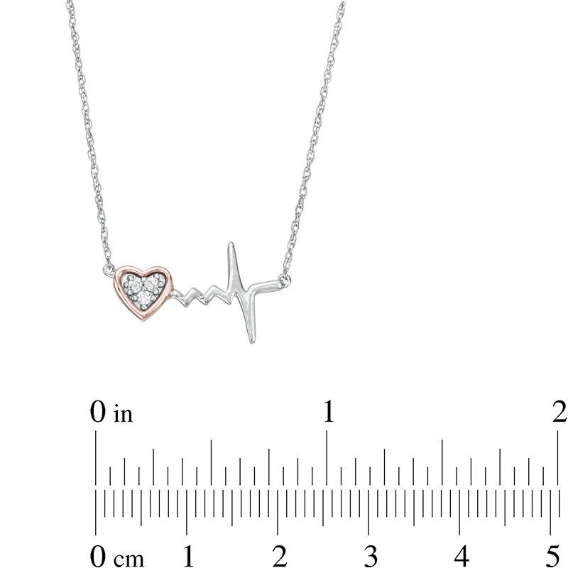 Rose gold heartbeat necklace 2025