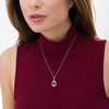 Thumbnail Image 2 of Unstoppable Love™ 0.116 CT. T.W. Diamond &quot;MOM&quot; Double Teardrop Pendant in Sterling Silver and 10K Rose Gold