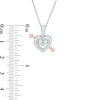 Thumbnail Image 2 of Unstoppable Love™ Diamond Accent Heart Frame with Arrow Pendant in Sterling Silver and 10K Rose Gold