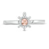 Thumbnail Image 3 of Diamond Accent Turtle Stackable Ring in Sterling Silver and 10K Rose Gold
