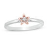 Thumbnail Image 0 of Diamond Accent Starfish Outline Stackable Ring in Sterling Silver and 10K Rose Gold