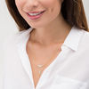 Thumbnail Image 2 of 0.085 CT. T.W. Diamond Triangle Double Strand Necklace in 10K Gold - 20"