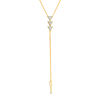 Thumbnail Image 0 of 0.085 CT. T.W. Diamond Triple Triangle "Y" Necklace in 10K Gold - 19.75"