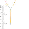 Thumbnail Image 3 of 0.18 CT. T.W. Diamond Triangle Outline "Y" Necklace in 10K Gold - 19"