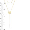 Thumbnail Image 3 of 0.085 CT. T.W. Diamond Bar and Disc with Star Double Strand Necklace in 10K Gold - 22"
