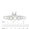 Graduated Oval Lab-Created Opal and White Sapphire Frame Five Stone Bolo Bracelet in Sterling Silver - 9.0"