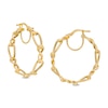 Thumbnail Image 0 of 25.0mm Infinity and Oval Link Hoop Earrings in 14K Gold