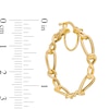 Thumbnail Image 3 of 25.0mm Infinity and Oval Link Hoop Earrings in 14K Gold