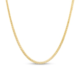 1.2mm Wheat Chain Necklace in Hollow 14K Gold - 18"