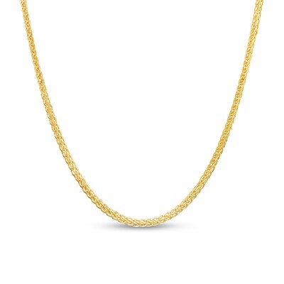 1.2mm Wheat Chain Necklace in Hollow 14K Gold - 18"