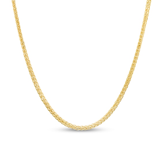 1.2mm Wheat Chain Necklace in Hollow 14K Gold - 18"