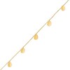 Flower Petal Station Bracelet in 14K Gold - 7.5"