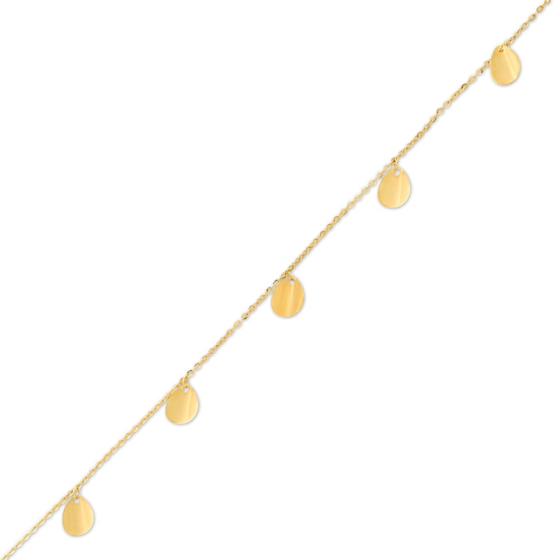 Flower Petal Station Bracelet in 14K Gold - 7.5"|Peoples Jewellers