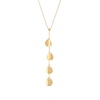 Thumbnail Image 0 of Flower Petal Station Linear Drop Necklace in 14K Gold - 16.5"