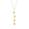 Thumbnail Image 1 of Flower Petal Station Linear Drop Necklace in 14K Gold - 16.5"