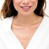 Thumbnail Image 2 of Flower Petal Station Linear Drop Necklace in 14K Gold - 16.5"